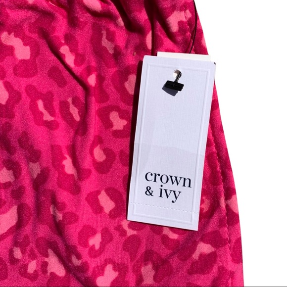 NWT Crown & Ivy Printed Sleep Joggers - Picture 4 of 10